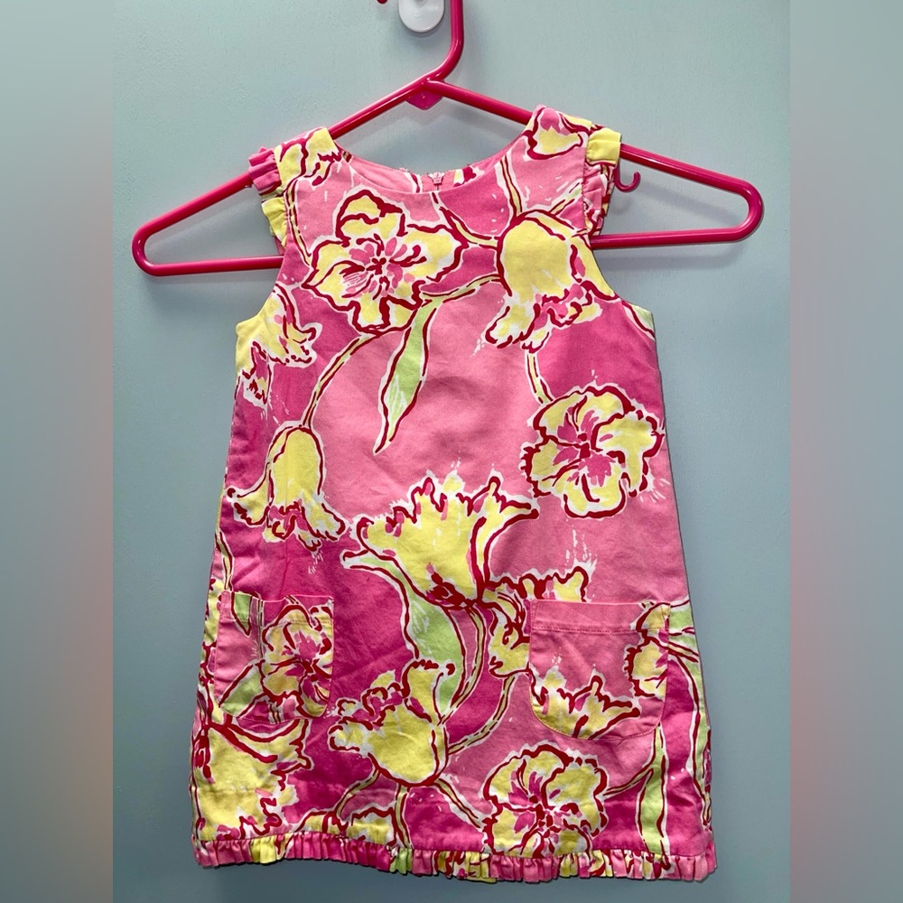 Lilly Pulitzer Pink and Yellow Floral Dress
